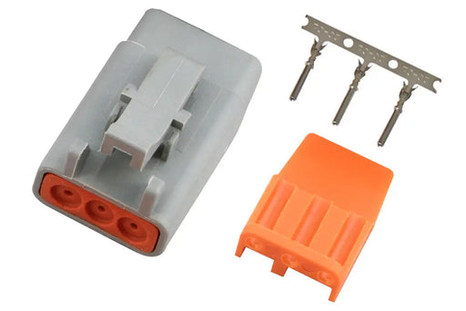 Haltech Plug and Pins Only - Male Deutsch DTM-3 Connector (7.5 Amp) Haltech