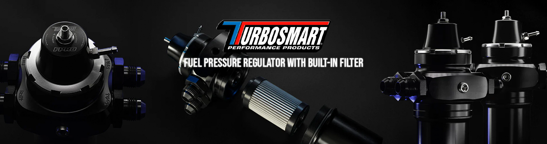 TURBOSMART FPRF FUEL PRESSURE REGULATOR WITH BUILT-IN FILTER