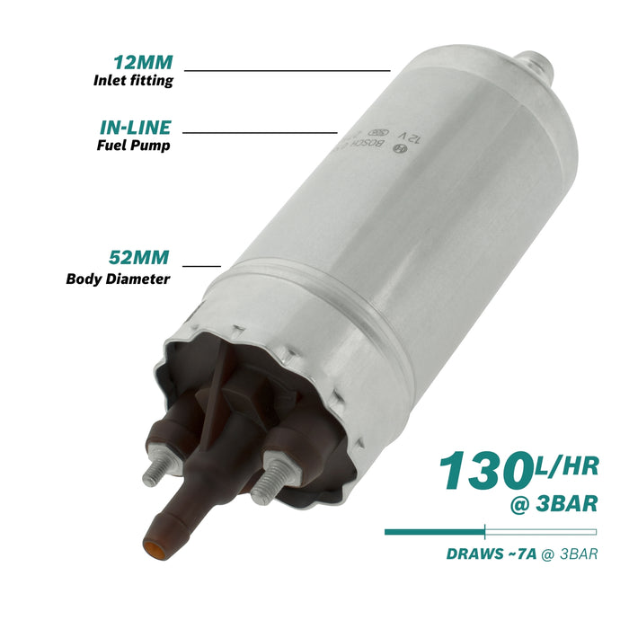 Bosch - 130L/H In-Line External '070' Fuel Pump