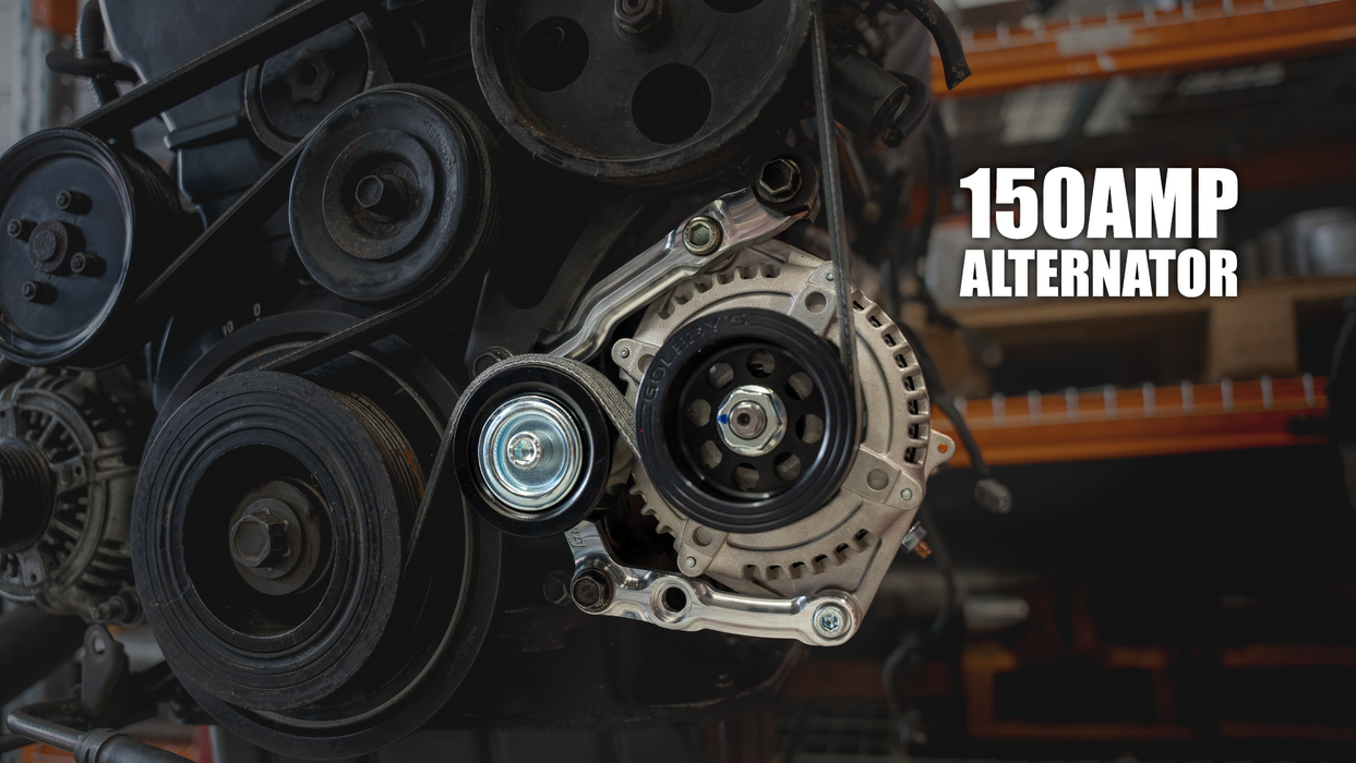 Goleby's Parts - 1JZ/2JZ Billet Alternator Relocation Retaining P/S Kit (No A/C)