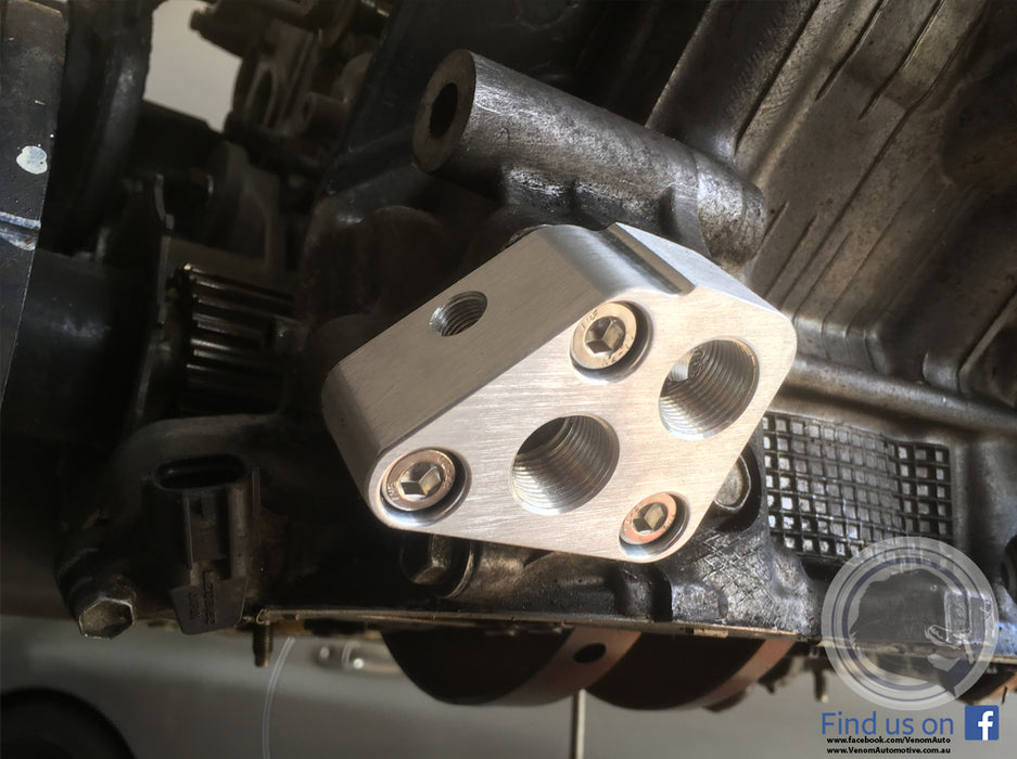 Venom Automotive - Toyota 1UZ Oil Filter Adapter Plate - Goleby's Parts | Goleby's Parts