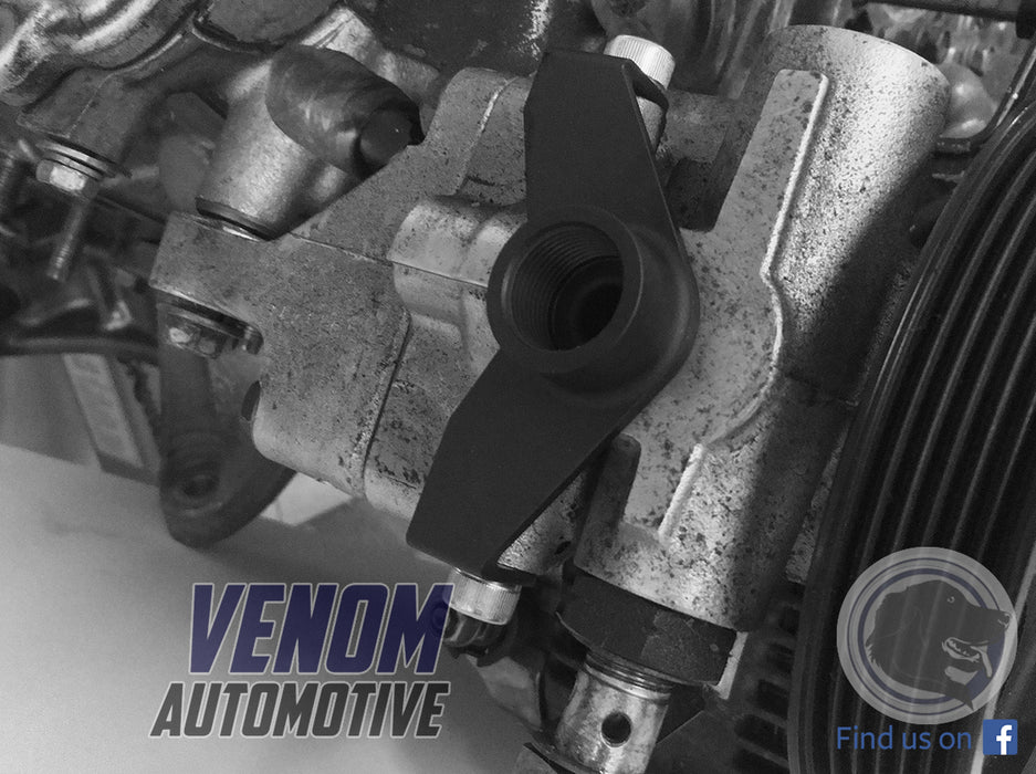 Venom Automotive - Toyota 1UZ Billet Power Steering Feed M20 Adapter - Goleby's Parts | Goleby's Parts