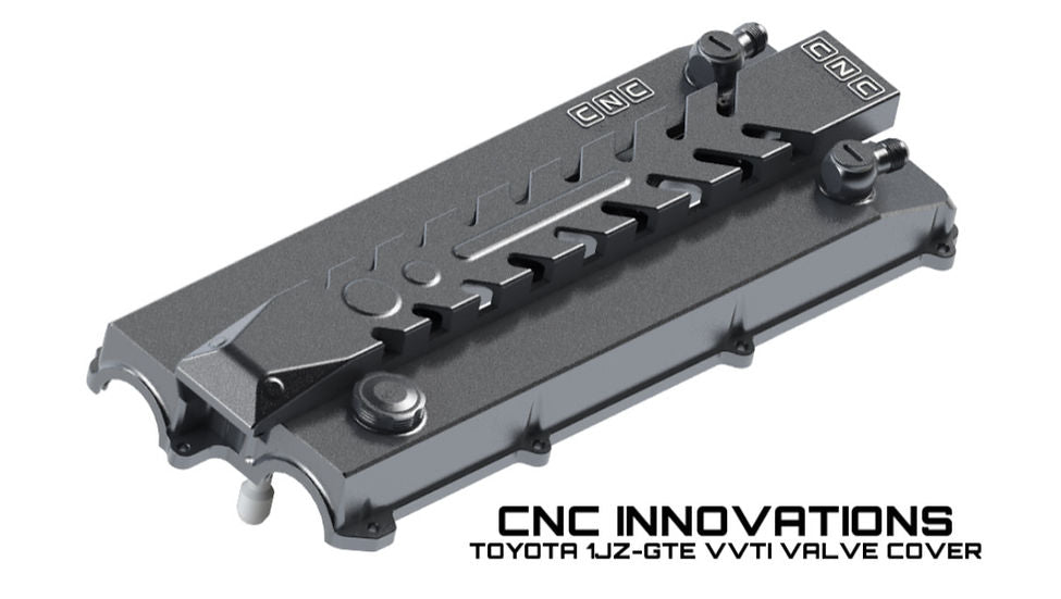 CNC イノベーション - 1JZ-GTE VVTi シングル ピース ビレット バルブ カバー R35 コイル キット統合