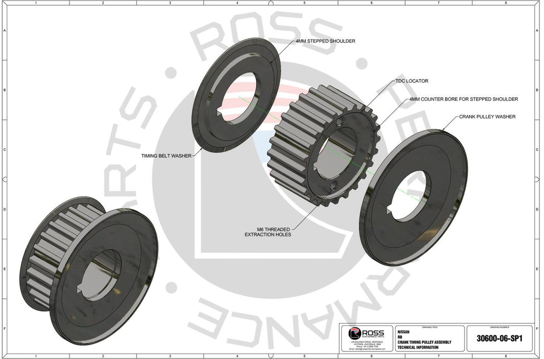 Ross Performance - Nissan RB Crank Timing Pulley & Shields