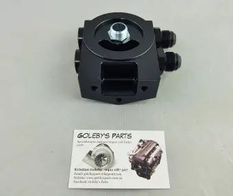 GRP Engineering - Oil filter mount block 3/4 16 thread - Goleby's Parts | Goleby's Parts