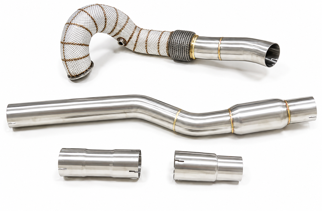 Clearance!!  3.5'' AUDI  S3/ VW Golf  MK7 R downpipe with heat shield