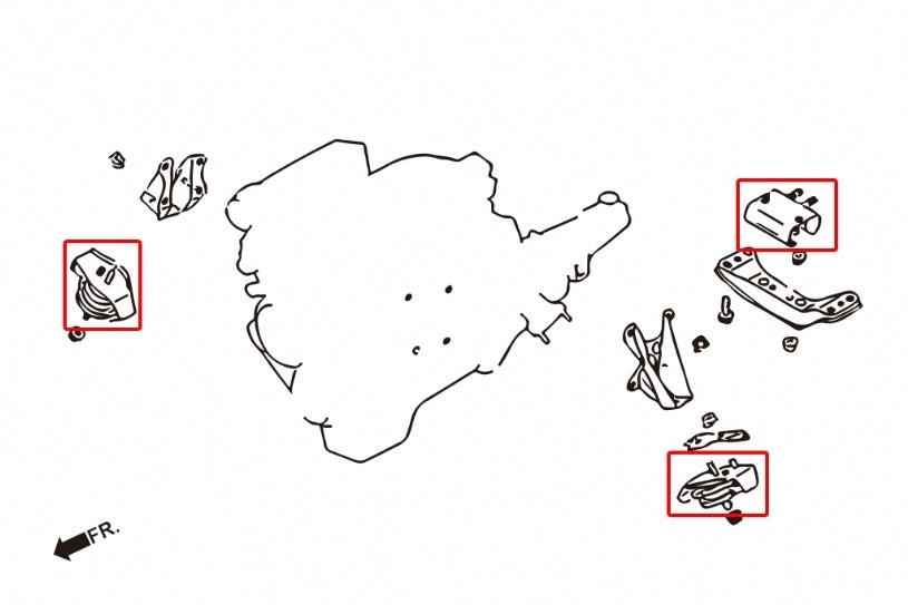 Hardrace - Street Version Hardened Engine & Transmission Mount Nissan Silvia S13 S14 S15 180Sx 240Sx Y33