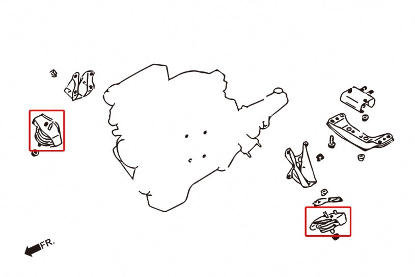 Hardrace - Race Version Hardened Engine Mount Nissan, 180Sx, Silvia, Q45, S13, Y33 97-01, S14/S15