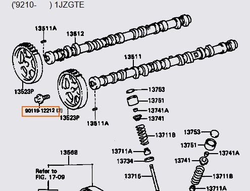 OEM Toyota - JZ Cam Gear Bolt