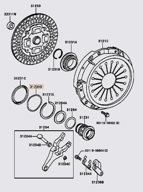 OEM Toyota - R154 Clutch Release Wave Washer