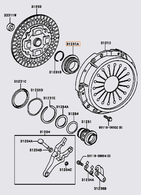 OEM Toyota - R154 Clutch Release Bearing