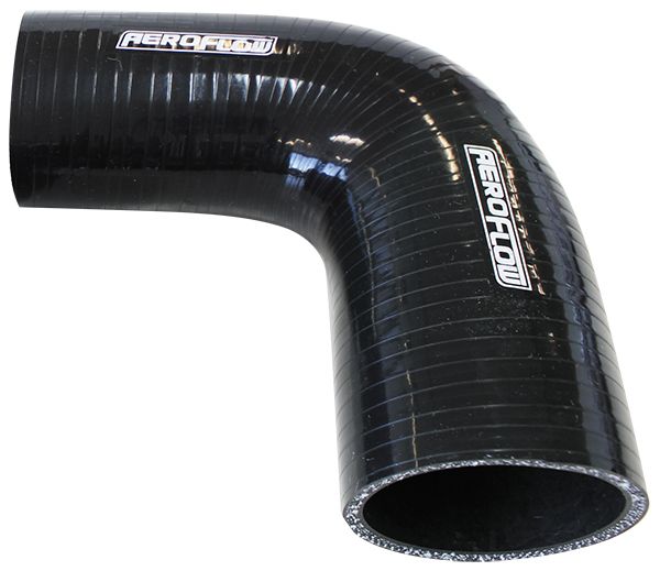 Aeroflow - Gloss Black 90° Silicone Reducer / Expander Hose 2" (51mm) to 1-1/2" (38mm) I.D