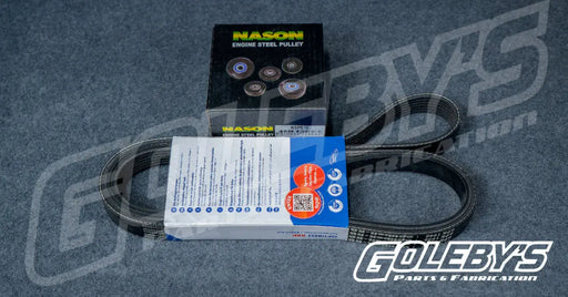 Drive Belt & Pulley to suit 1JZ and 2JZ (Without Air Conditioning but with Power Steering) | Goleby's Parts
