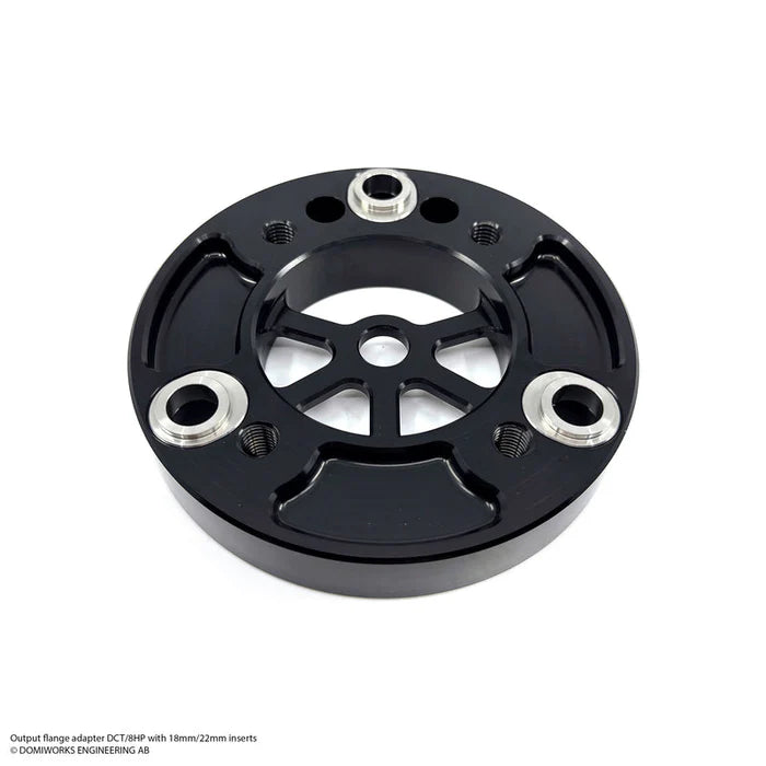 Domiworks 8HP / DCT OUTPUT FLANGE ADAPTER 105-110MM WITH 18MM OR 22MM INSERTS - 1350 YOKE