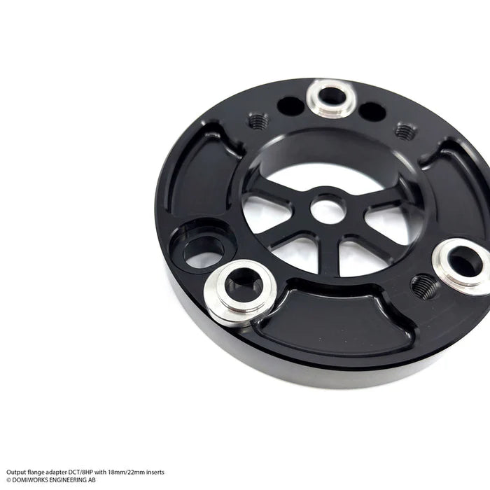 Domiworks 8HP / DCT OUTPUT FLANGE ADAPTER 105-110MM WITH 18MM OR 22MM INSERTS - 1350 YOKE