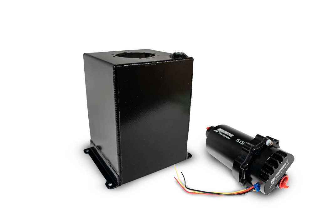 Goleby's Parts - High HP Surge Tank + Aeromotive 5.0 GPM Brushless In-Tank Fuel Pump with True Variable Speed Controller