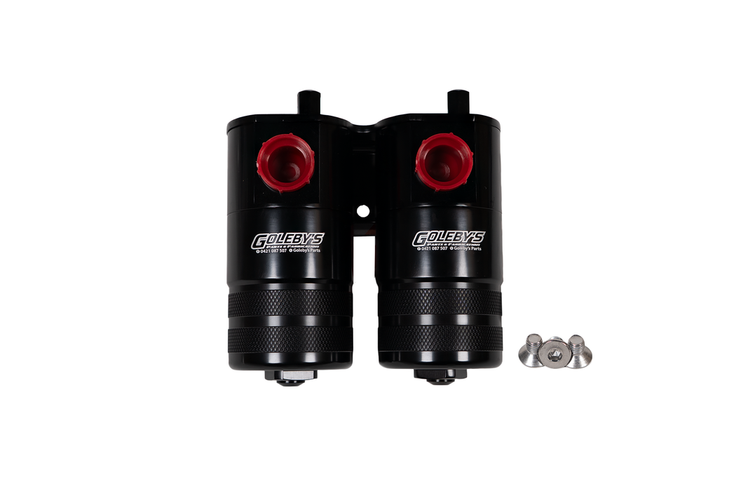 Goleby's Parts - Dual Billet Baffled Catch Can