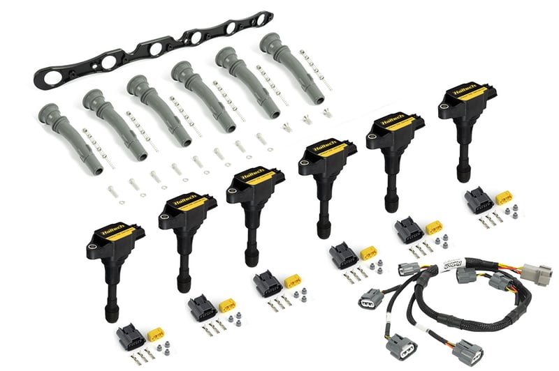Haltech - R35 Coil Bracket Kit for Ford Barra 4.0 Includes Bracket , Coils, Connectors and Harness