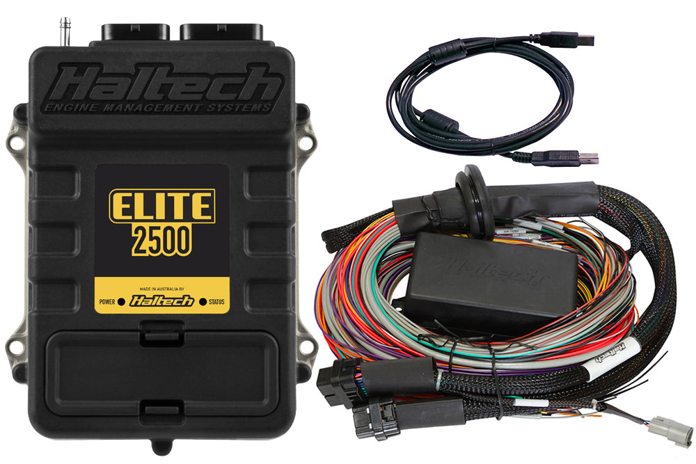 Haltech - Elite 2500 + Premium Universal Wire-in Harness Kit Length: 5m (16') - Goleby's Parts | Goleby's Parts