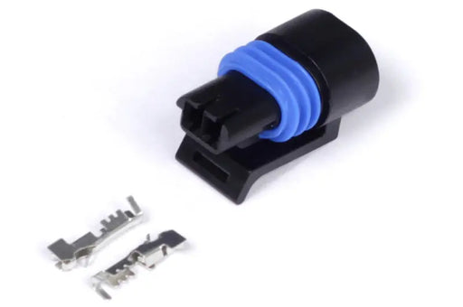 Haltech Plug and Pins Only - Delphi 2 Pin GM style Coolant Temp Connector (Black) Haltech