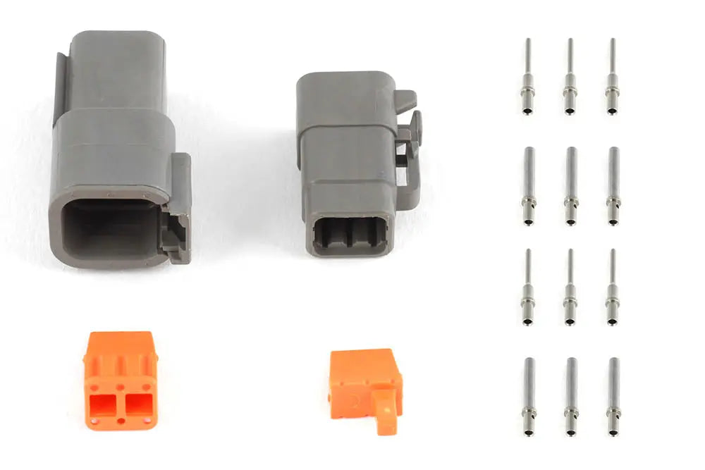Haltech Plug and Pins Only - Matching Set of Deutsch DTM-6 Connectors (7.5 Amp) Haltech
