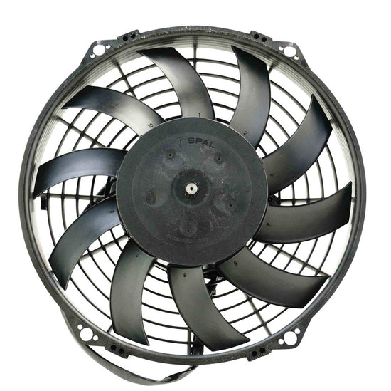 PWR - SPAL Universal Fan 09" Fan Skew Blade Push 12V (590CFM) (52mm Deep)