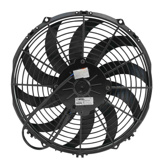 PWR - SPAL Universal Fan 12" Fan Skew Blade Pull 12V (909CFM) (52mm Deep)