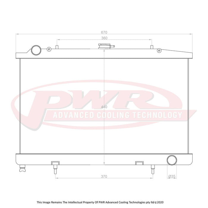PWR - 55mm Radiator (Nissan Silvia 180SX S13 SR20/DET 90-94)