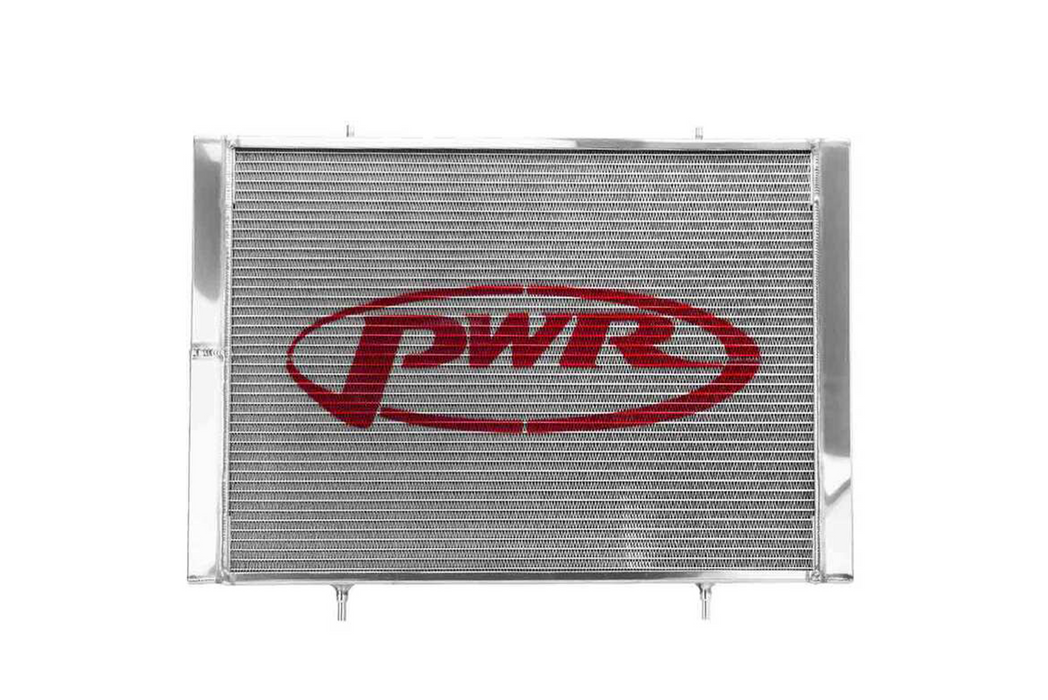 PWR - 55mm 2-Pass Crossflow Radiator w/ Offset 16" SPAL Fan Mounts (Nissan Skyline R32 GTR 89-94)