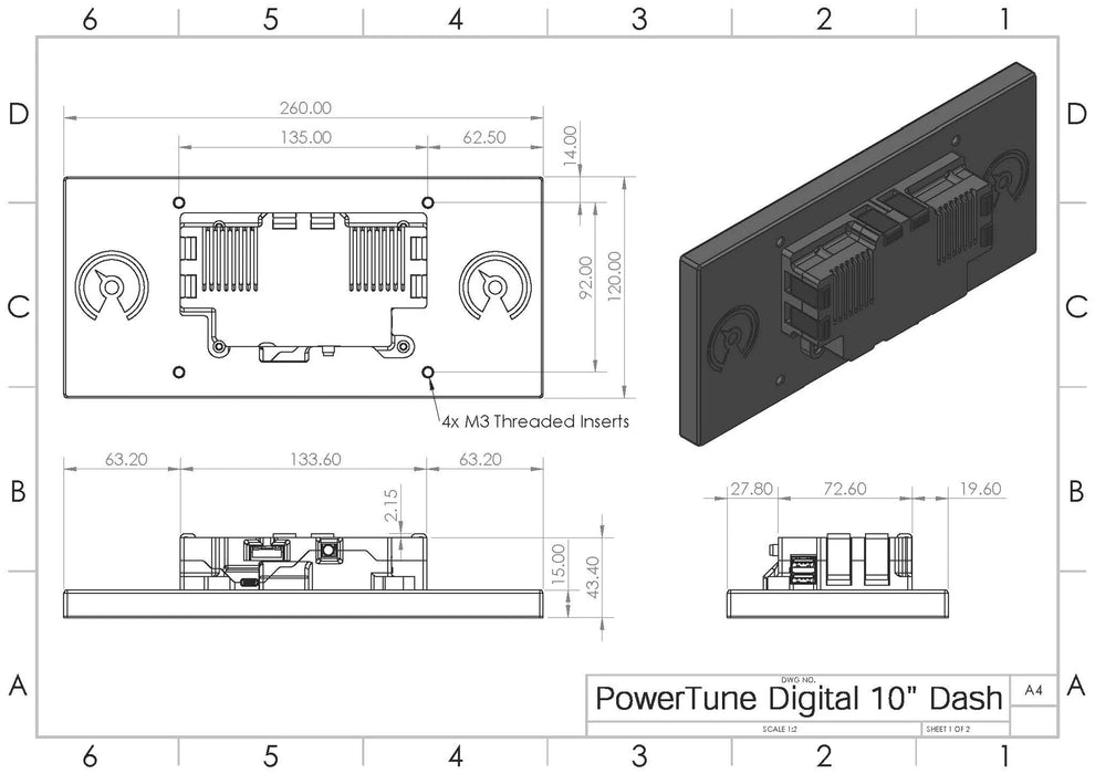 PowerTune Digital Ultrawide Dash V5 - اطلب مسبقًا