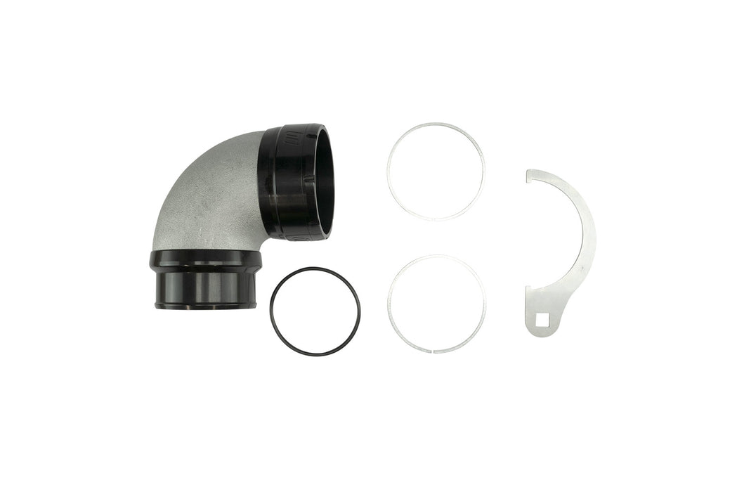 Turbosmart - LockSleeve Turbo Adapter Compressor Outlet 2.50″ to 90 Elbow Hose Barb 2.50″