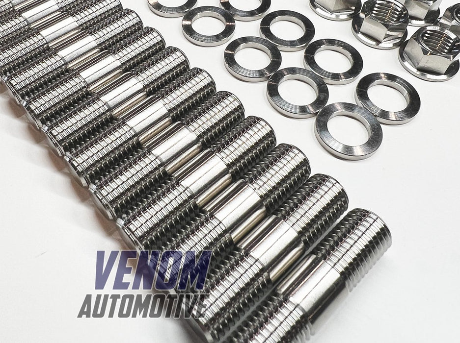 Venom Automotive - Universal Titanium Turbo Manifold Stud, Nut & Washer Kit