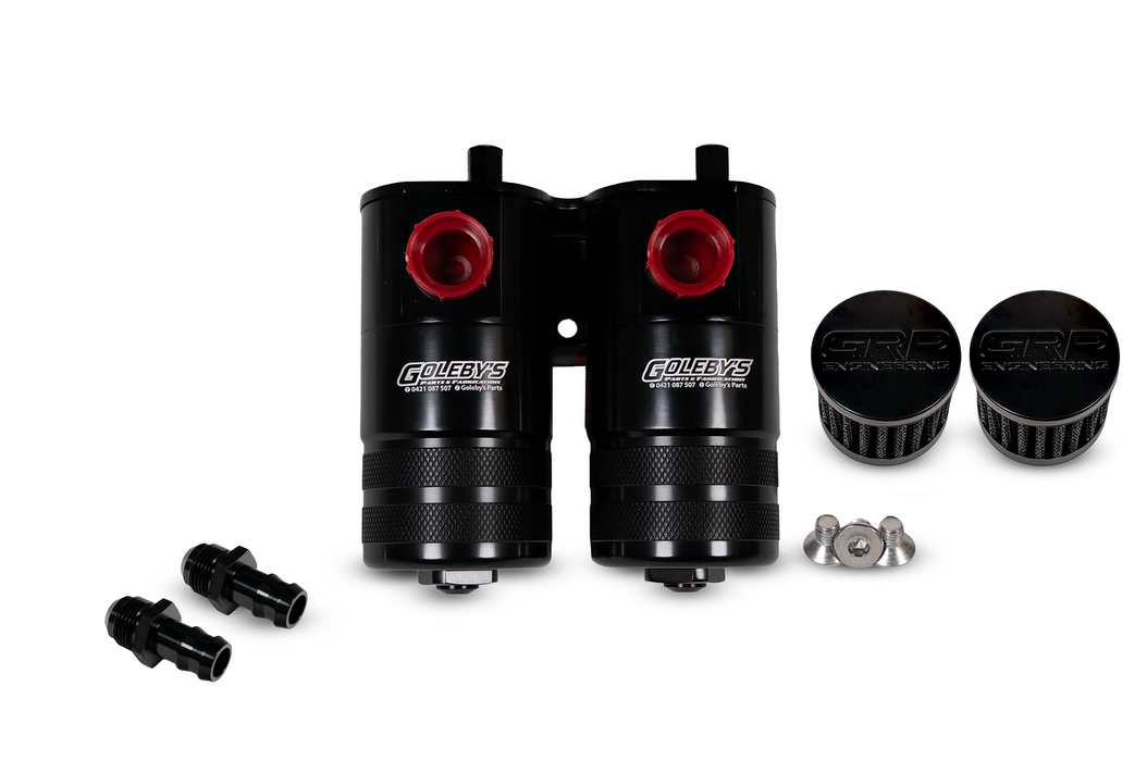 Goleby's Parts - Dual Billet Baffled Catch Can