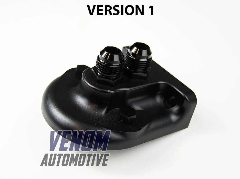 Venom Automotive - Billet Remote Oil Filter Relocation Mounting Bracket -10AN