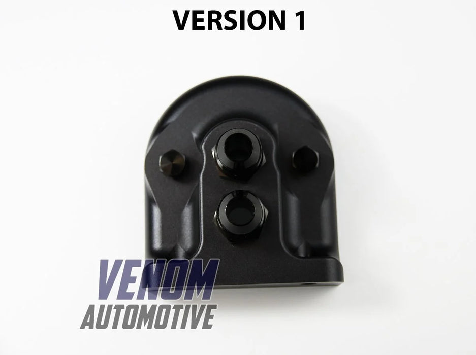 Venom Automotive - Billet Remote Oil Filter Relocation Mounting Bracket -10AN