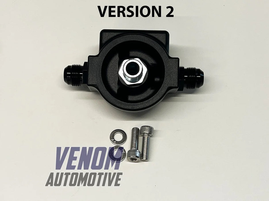 Venom Automotive - Billet Remote Oil Filter Relocation Mounting Bracket -10AN