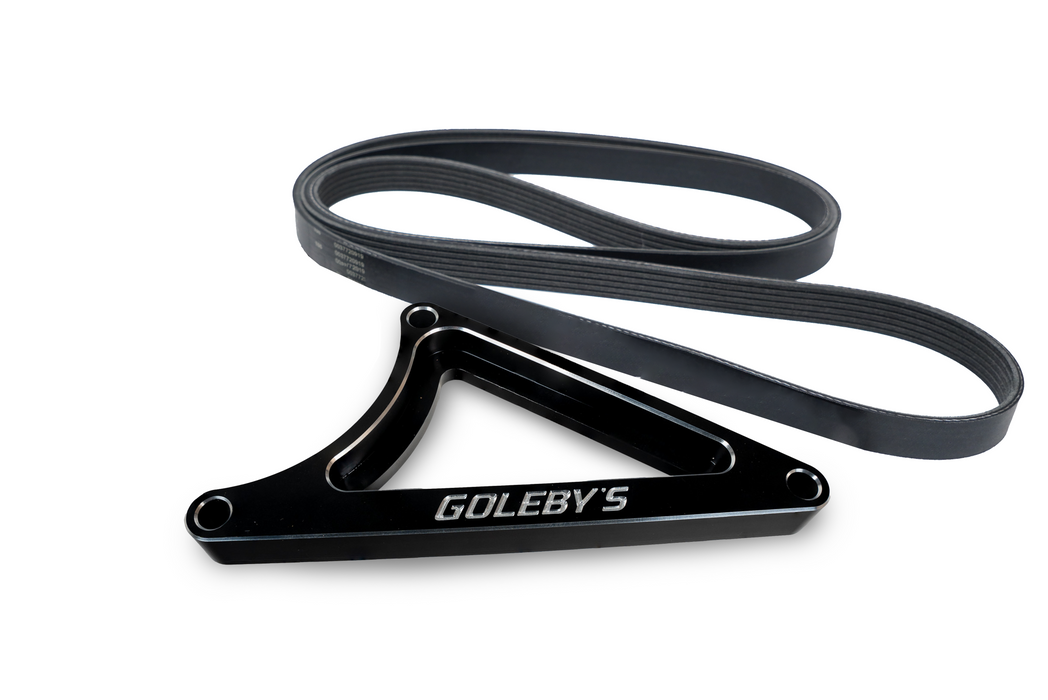 Goleby's Parts - 1JZ/2JZ Billet Air Conditioning Delete Bracket & Drive Belt