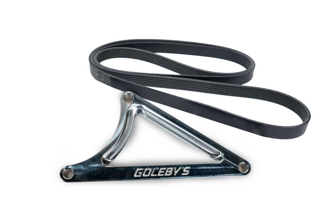 Goleby's Parts - 1JZ/2JZ Billet Air Conditioning Delete Bracket & Drive Belt