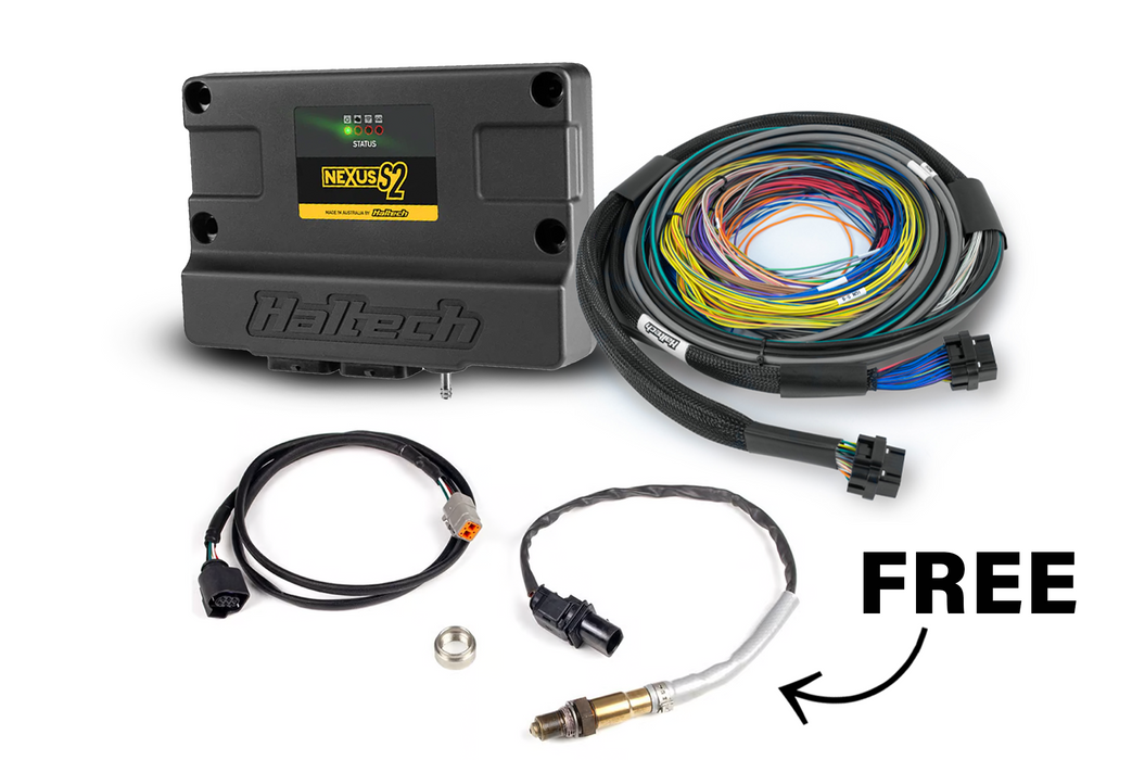 Haltech x GP - Nexus S2 + 2.5m Harness + Free Wideband Hardware Bundle