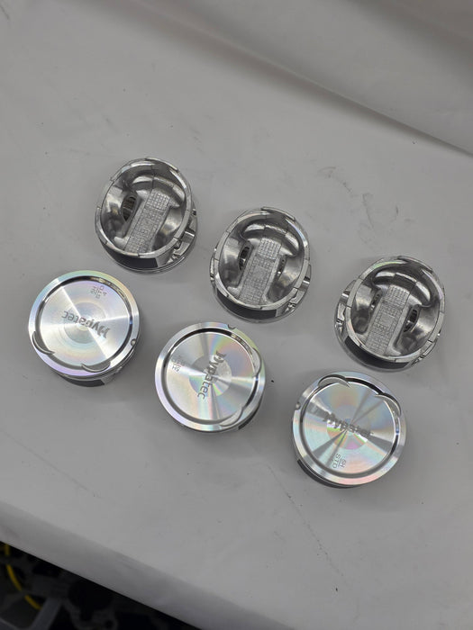 Atomic - Hypatec Cast Pistons – Ford Barra DOHC | 12cc Dish | Floating Pins | Coated Skirts