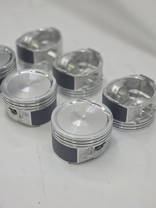 Atomic - Hypatec Cast Pistons – Ford Barra DOHC | 12cc Dish | Floating Pins | Coated Skirts