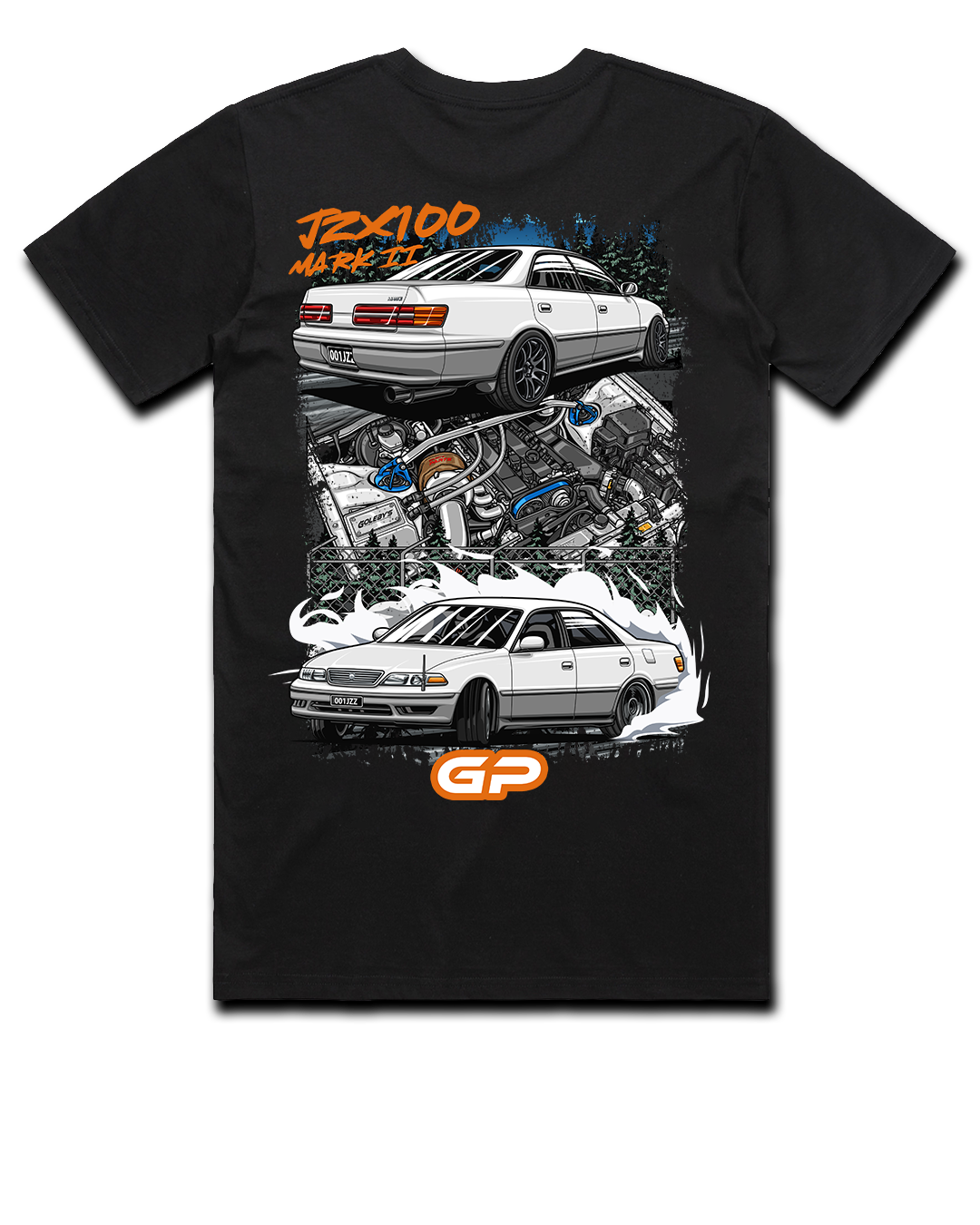 Goleby's Parts - JZX100 Mark II Drift Short Sleeve T-Shirt