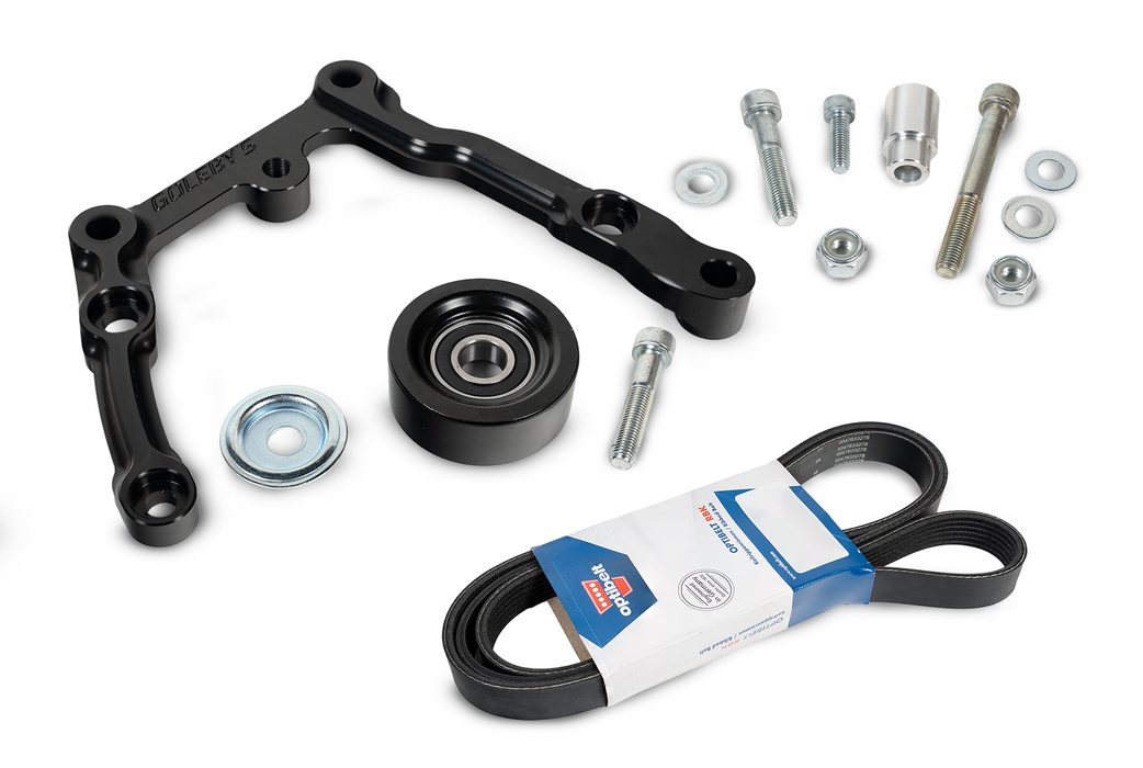 Goleby's Parts - 1JZ/2JZ Billet Alternator Relocation Retaining P/S Kit (No A/C)