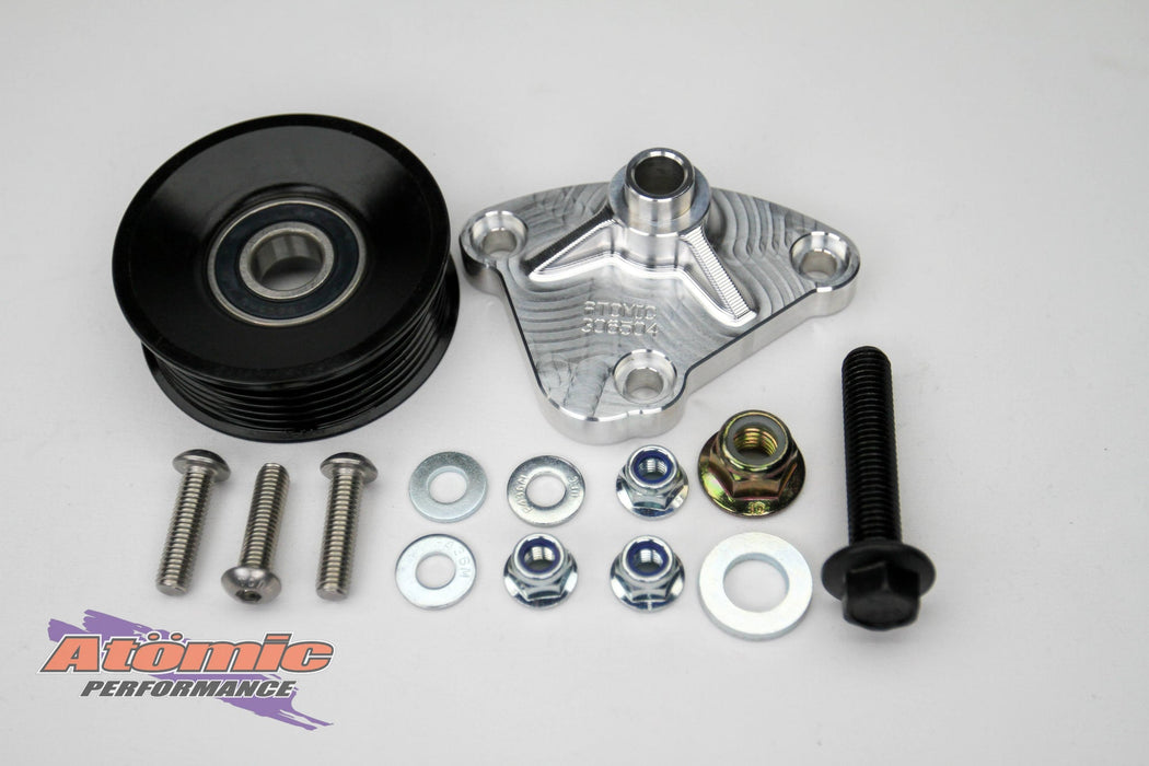 Atomic Barra Billet Power Steering Pump Delete Kit – Ford BA-FGX DOHC | CNC Alloy | Mounting Hardware Included