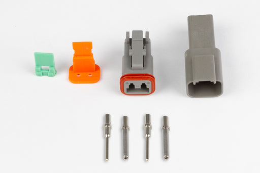 Haltech Plug and Pins Only - Matching Set of Deutsch DT-2 Connectors (DT06-2S + DT04-2P) - (13 Amp) - Goleby's Parts | Goleby's Parts