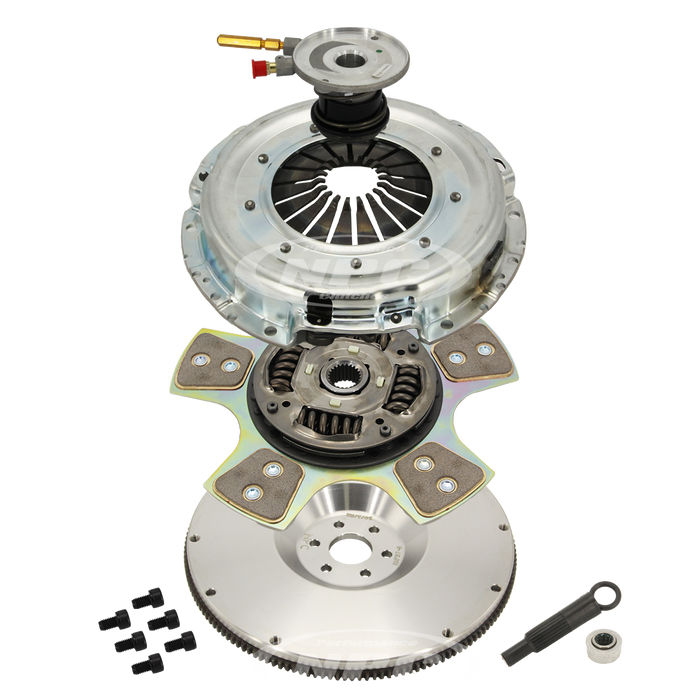 NPC - Ford Barra Super Heavy Duty Button Clutch & Flywheel Package (firm pedal feel) - NPC7442-3HDB